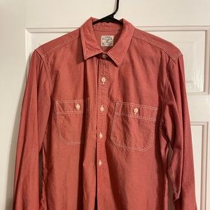 J.Crew men’s small red chambray button down.